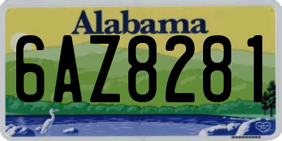 AL license plate 6AZ8281