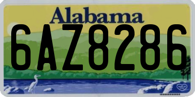 AL license plate 6AZ8286