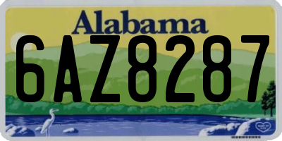 AL license plate 6AZ8287