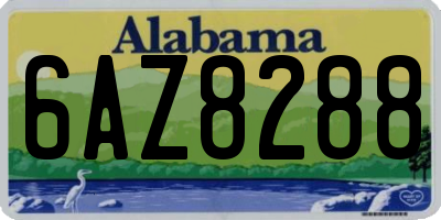 AL license plate 6AZ8288