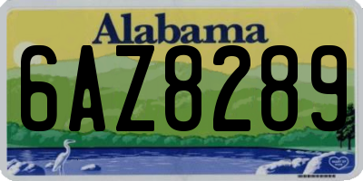 AL license plate 6AZ8289