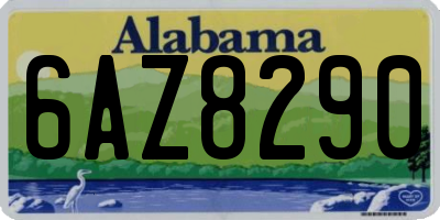AL license plate 6AZ8290