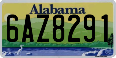 AL license plate 6AZ8291