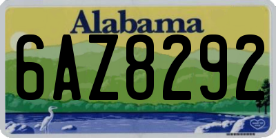 AL license plate 6AZ8292