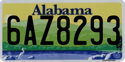 AL license plate 6AZ8293