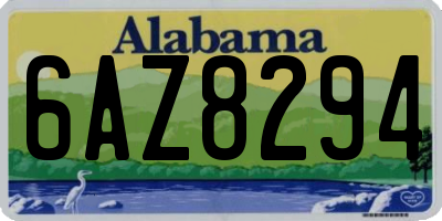 AL license plate 6AZ8294