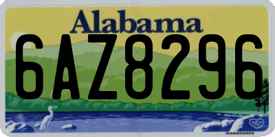 AL license plate 6AZ8296
