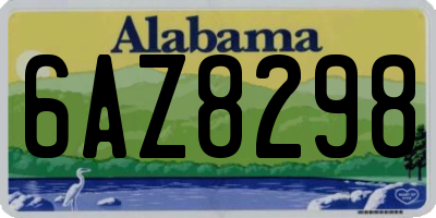 AL license plate 6AZ8298