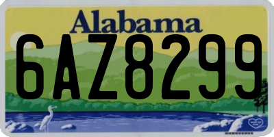 AL license plate 6AZ8299