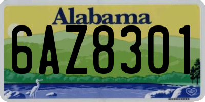 AL license plate 6AZ8301