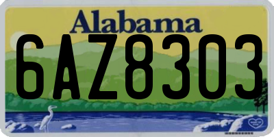AL license plate 6AZ8303