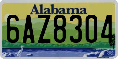 AL license plate 6AZ8304