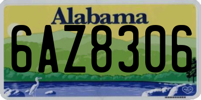 AL license plate 6AZ8306