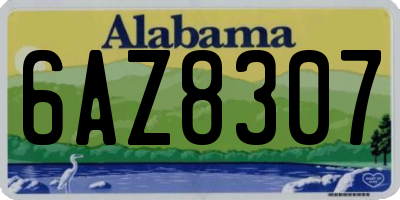 AL license plate 6AZ8307