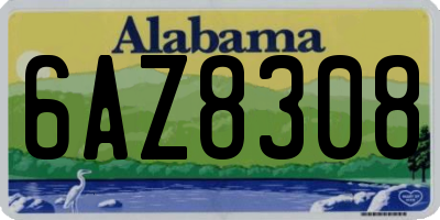 AL license plate 6AZ8308