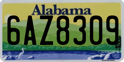 AL license plate 6AZ8309