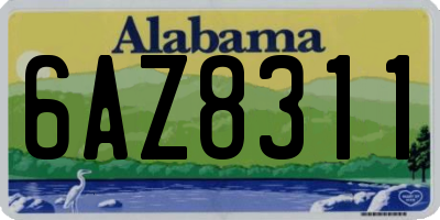 AL license plate 6AZ8311