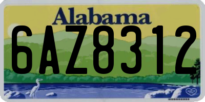 AL license plate 6AZ8312