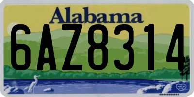 AL license plate 6AZ8314