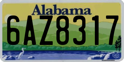AL license plate 6AZ8317