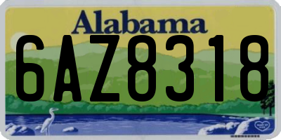 AL license plate 6AZ8318