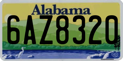 AL license plate 6AZ8320