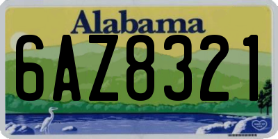 AL license plate 6AZ8321