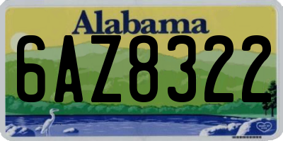 AL license plate 6AZ8322