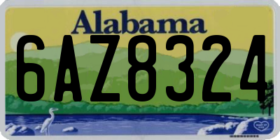 AL license plate 6AZ8324