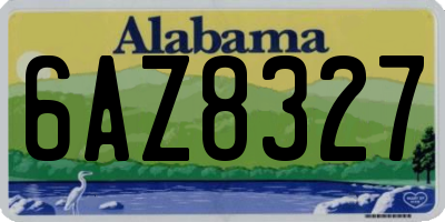 AL license plate 6AZ8327