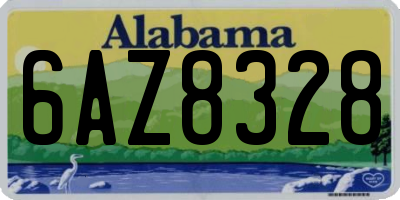 AL license plate 6AZ8328