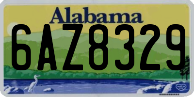 AL license plate 6AZ8329