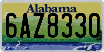 AL license plate 6AZ8330