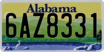 AL license plate 6AZ8331
