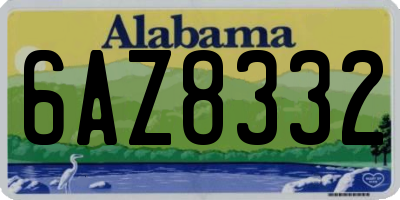 AL license plate 6AZ8332