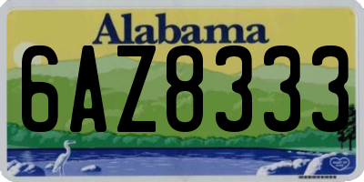 AL license plate 6AZ8333