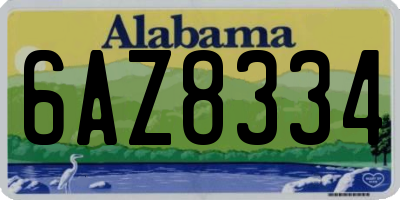 AL license plate 6AZ8334