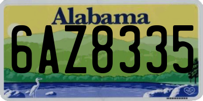AL license plate 6AZ8335