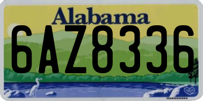 AL license plate 6AZ8336