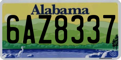 AL license plate 6AZ8337
