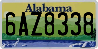 AL license plate 6AZ8338