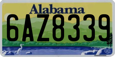 AL license plate 6AZ8339