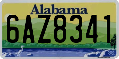 AL license plate 6AZ8341