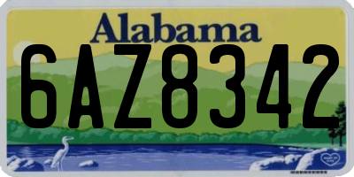 AL license plate 6AZ8342