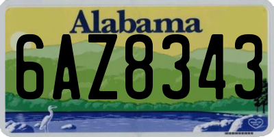 AL license plate 6AZ8343