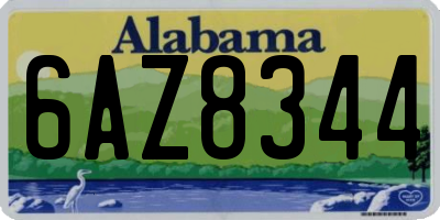 AL license plate 6AZ8344