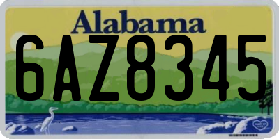 AL license plate 6AZ8345