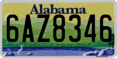AL license plate 6AZ8346