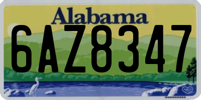 AL license plate 6AZ8347