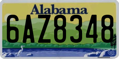 AL license plate 6AZ8348